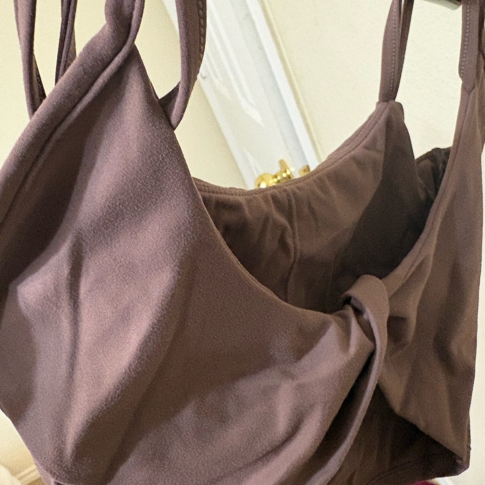 Brown Knotted Tank Top size small